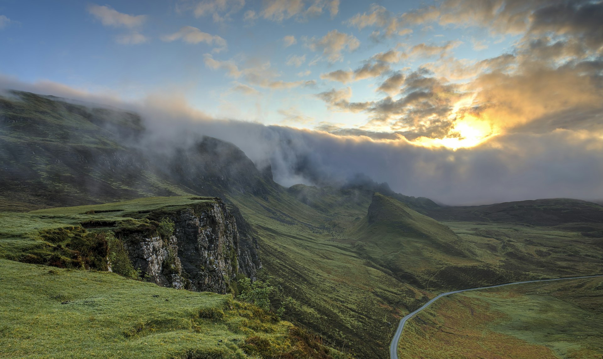Misty hills